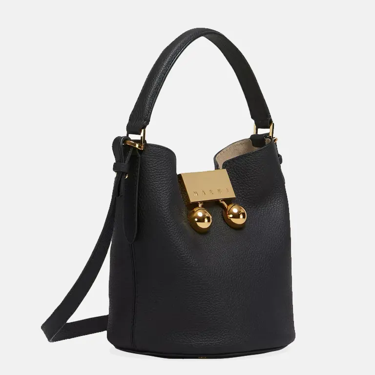 Trunkeroo Bucket Leather Shoulder Bag side