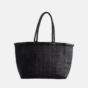 Woven Leather Handbag front