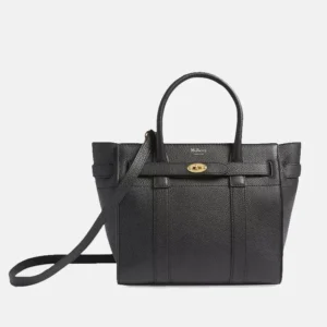 Zipped Bayswater Mini Grained-Leather Tote Bag front