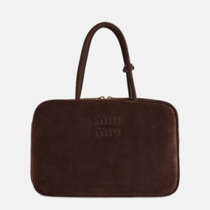 Beau Suede Top Handle Bag front