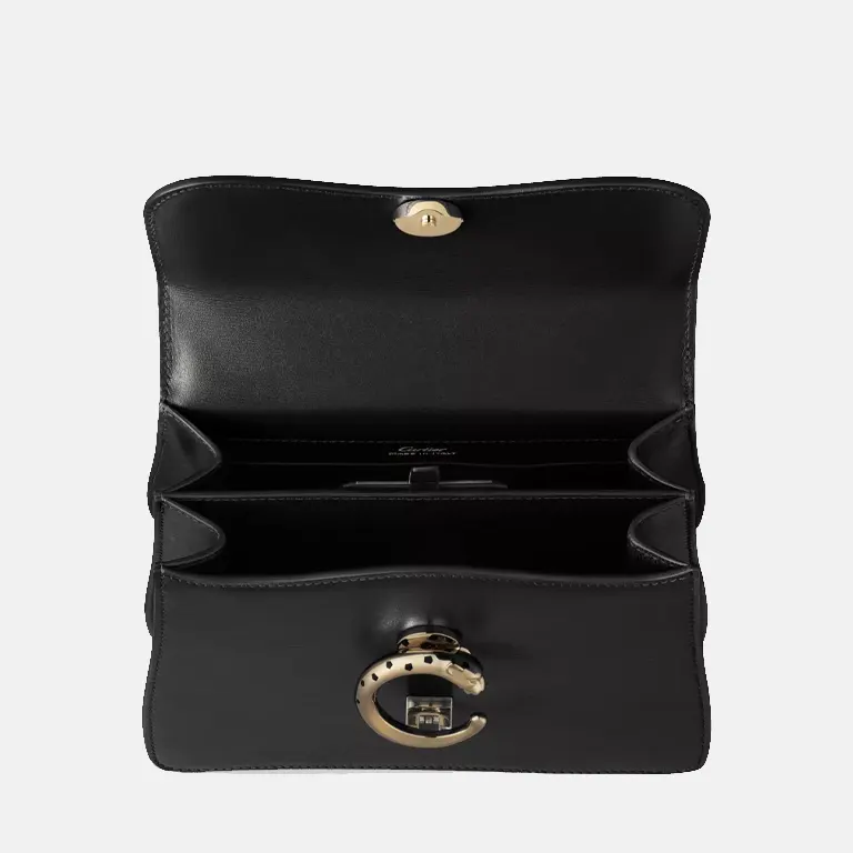 Panthère de Cartier mini leather cross-body bag open