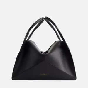 Plié Leather Shoulder Bag front