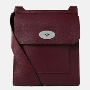 Antony Leather Satchel Black Cherry
