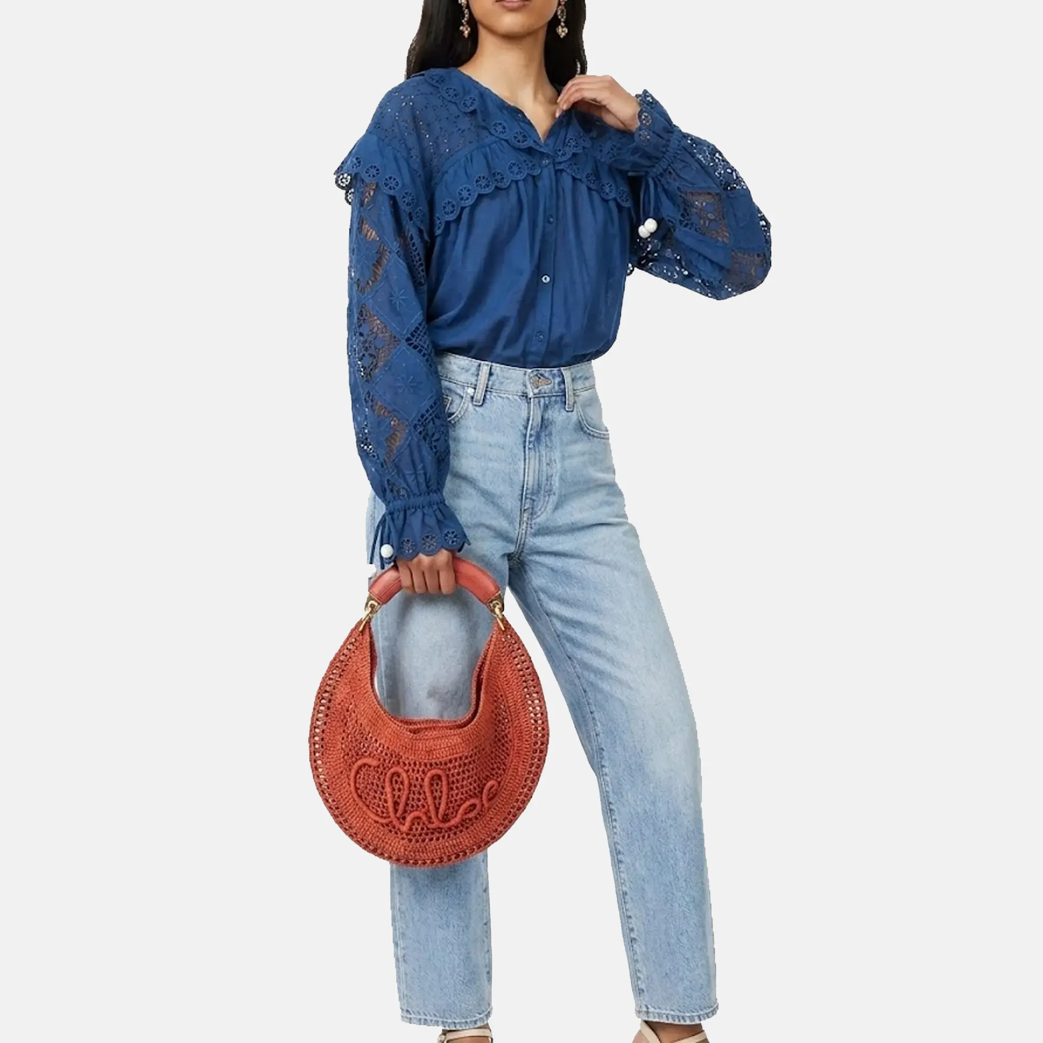 Banana Raffia Hobo Bag