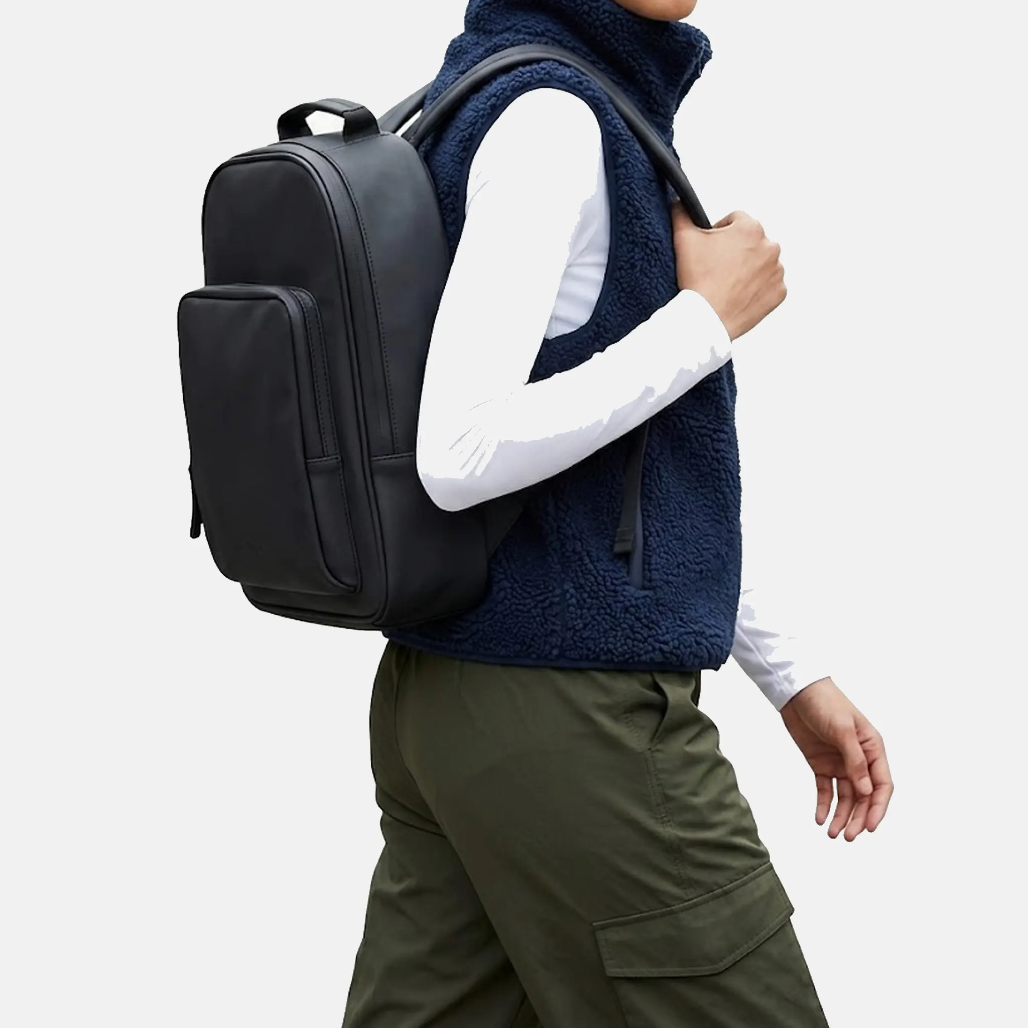 Book coated-shell Black backpack
