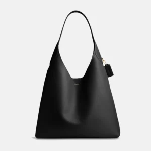Brooklyn Black branded leather shoulder bag