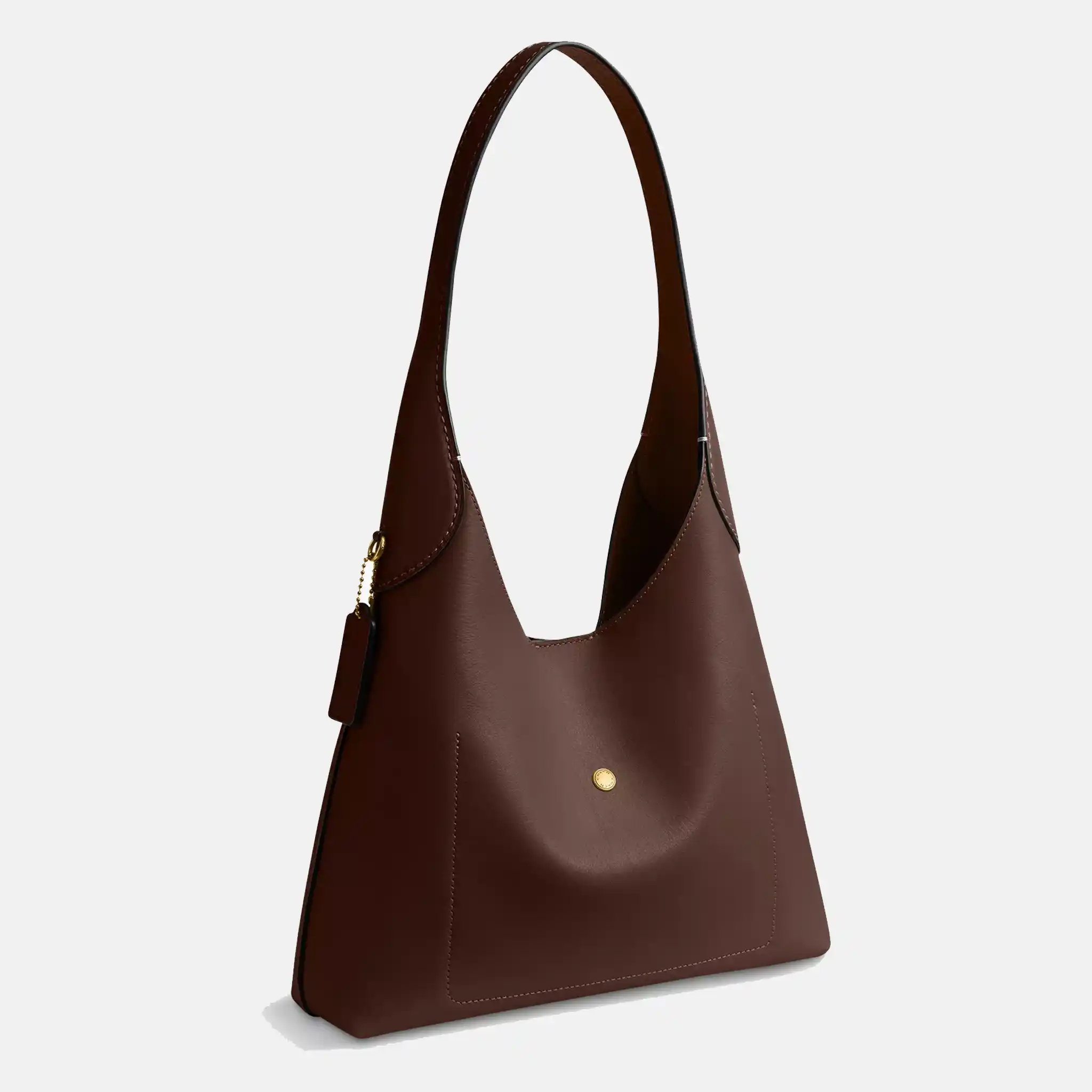 Brooklyn branded leather shoulder bag Back