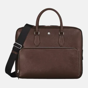 Brown Sartorial Leather Document Briefcase