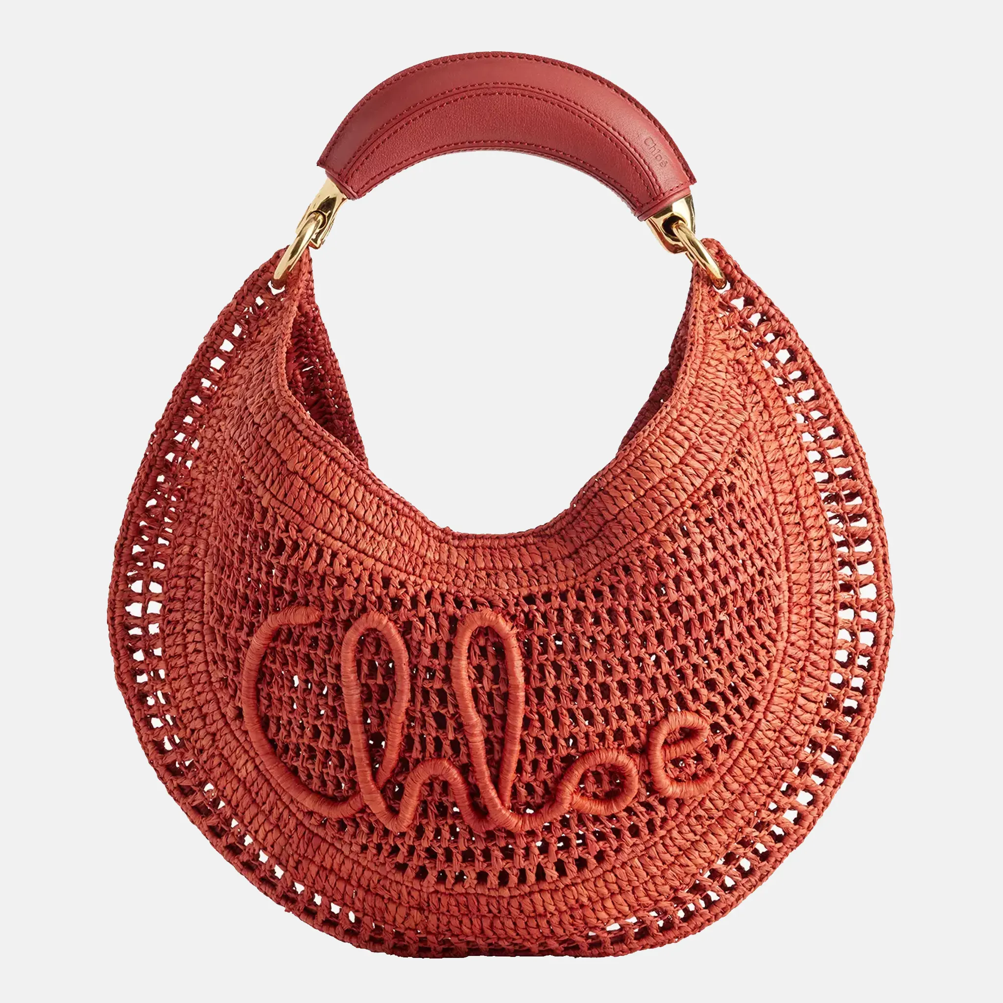 Chloe Summer Banana Raffia Hobo Bag