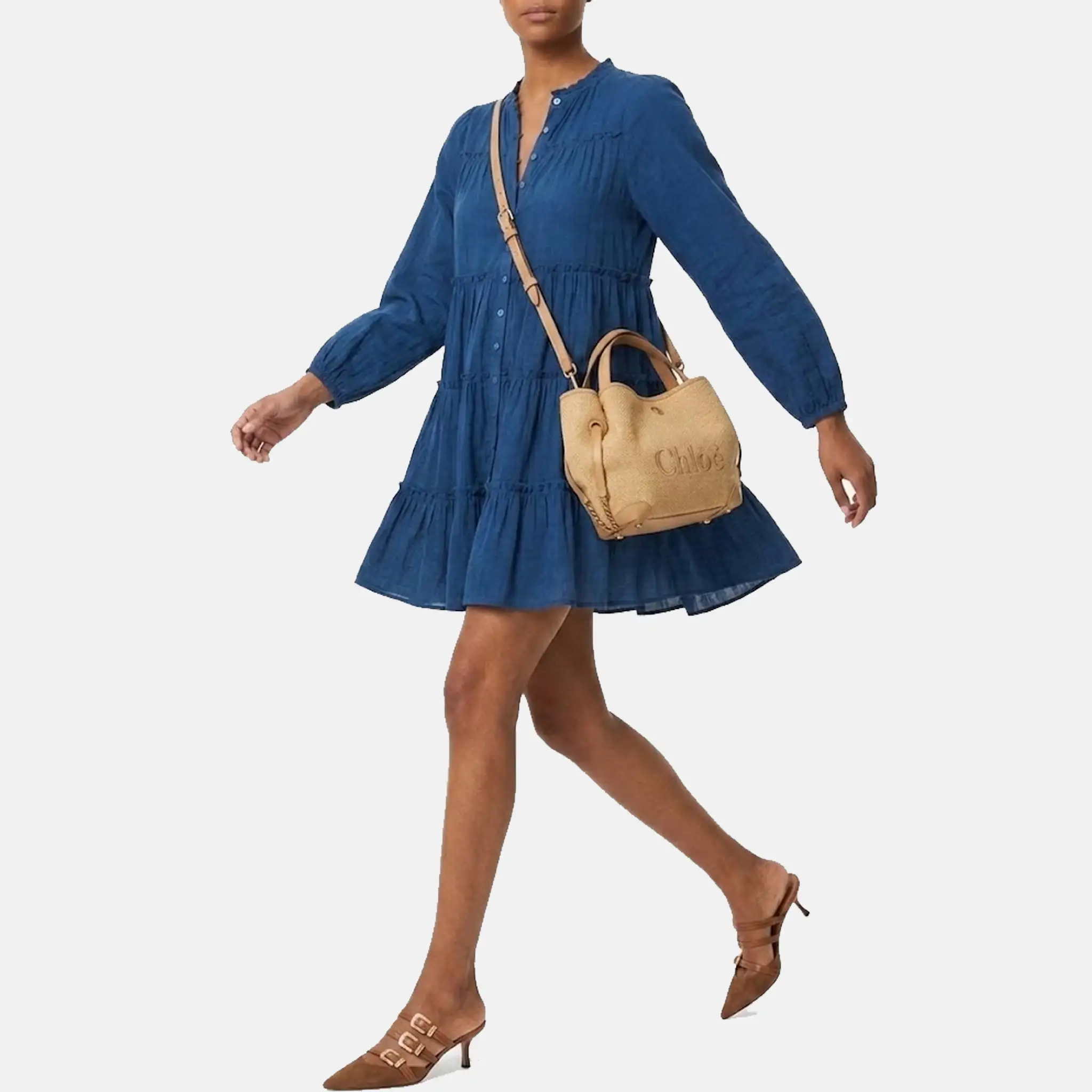 Clover Small Raffia Shoulder Bag