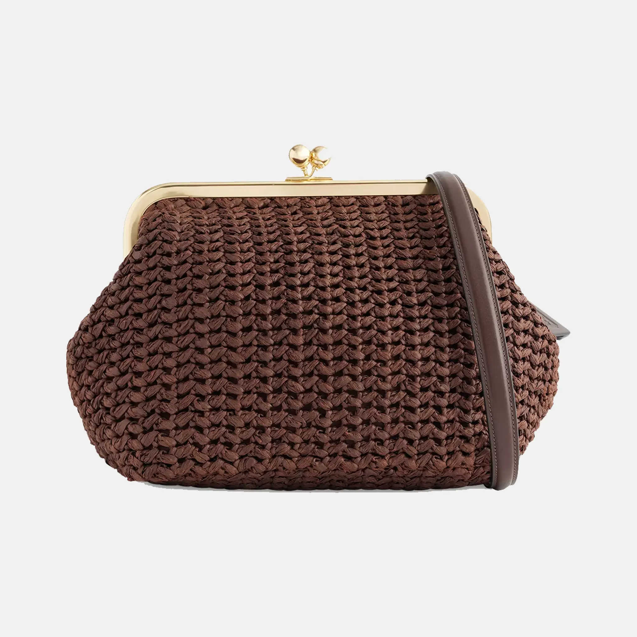 Coach Kisslock Maple Raffia Bag
