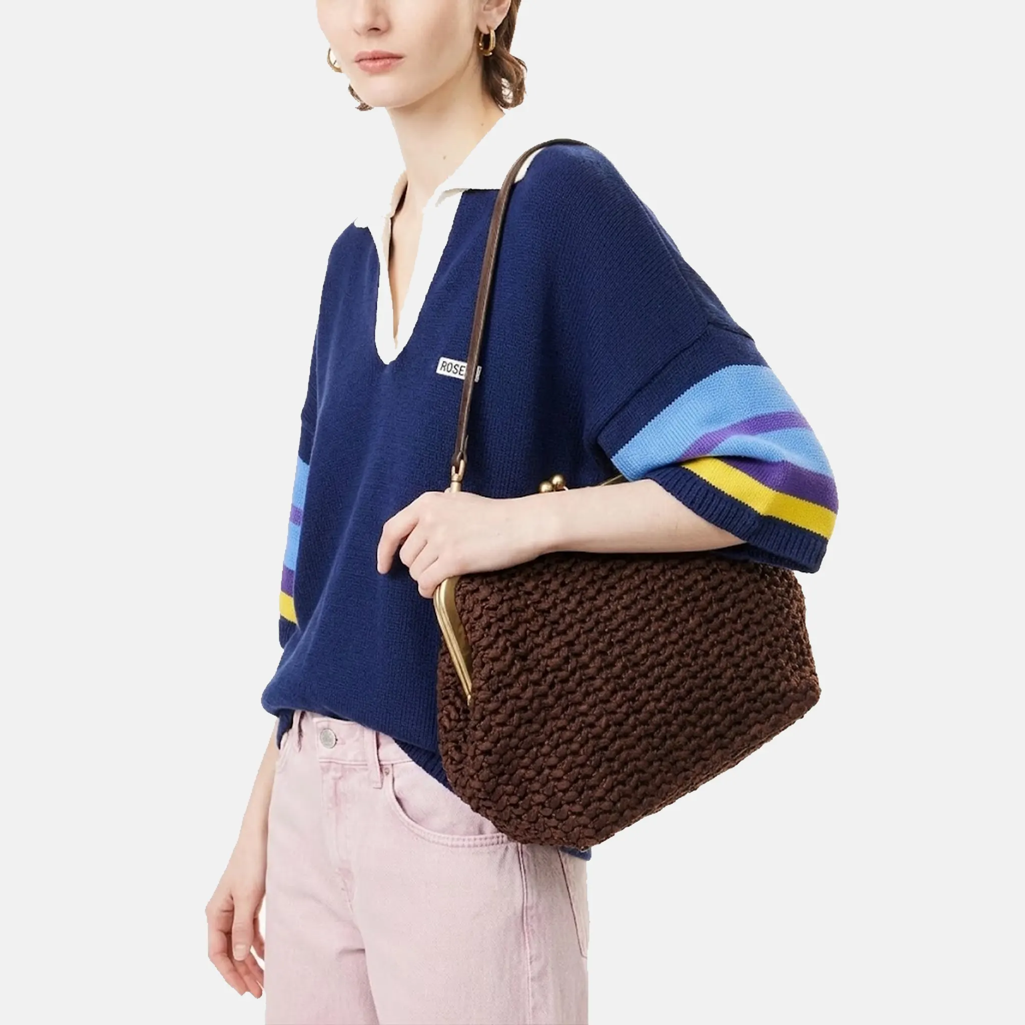 Coach Kisslock Raffia Bag Maple