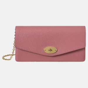 Darley Pink Leather Clutch Bag