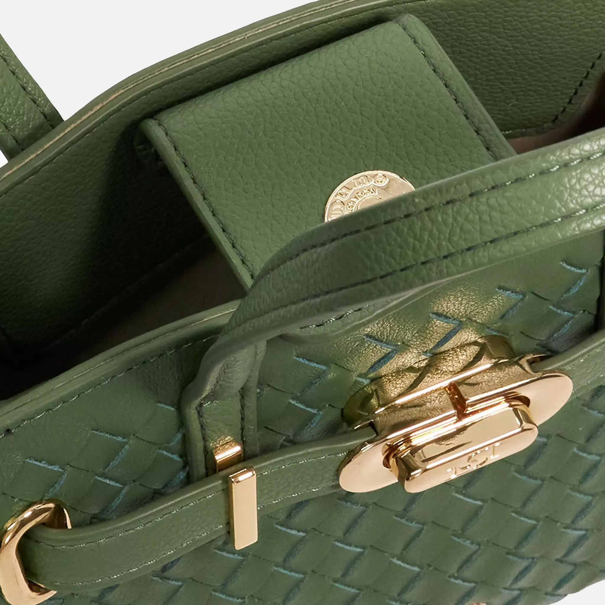 Dinkydefine Mini Belted Faux Leather Tote Bag
