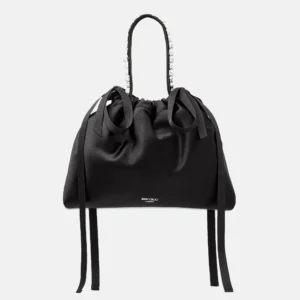 Drawstring Mini Top Satin Shoulder Bag