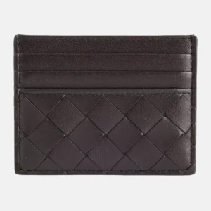 Intrecciato Leather Card Holder