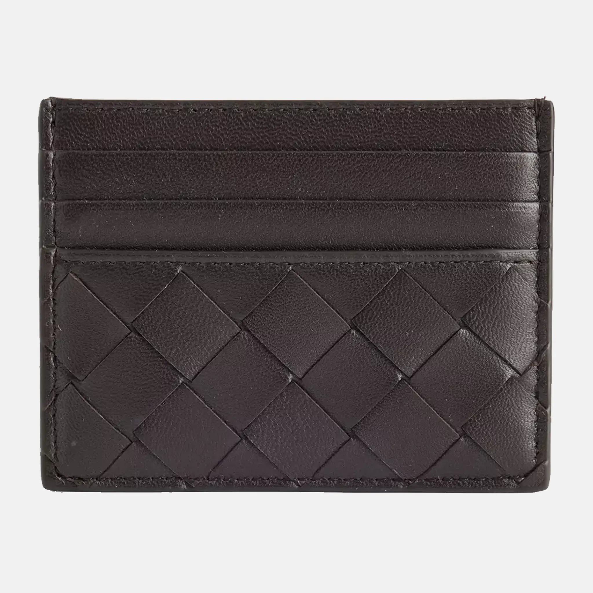 Intrecciato Leather Card Holder