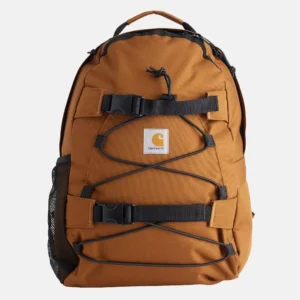 Kickflip Logo-Patch Woven Brown Backpack