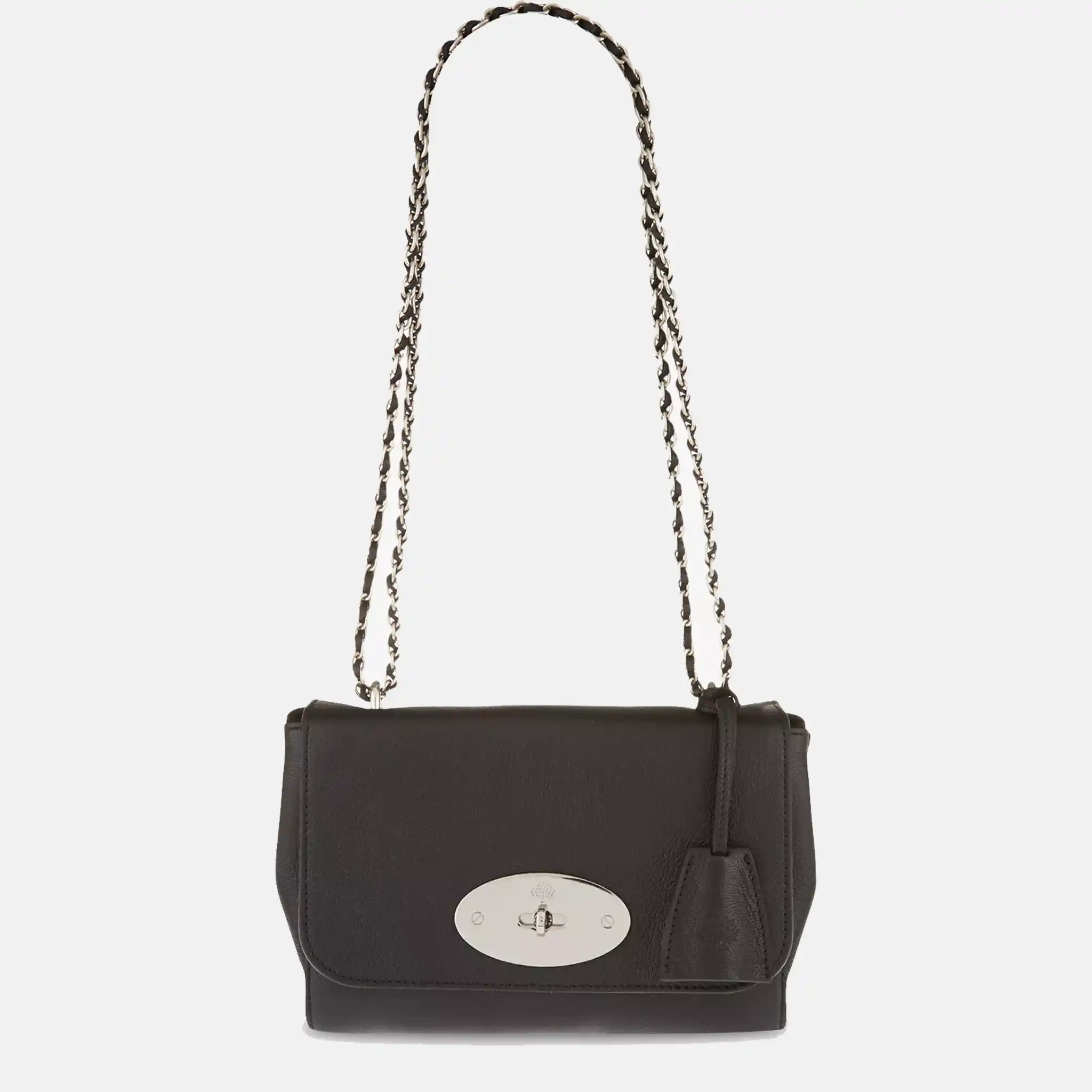 Lily Leather Shoulder Black Bag
