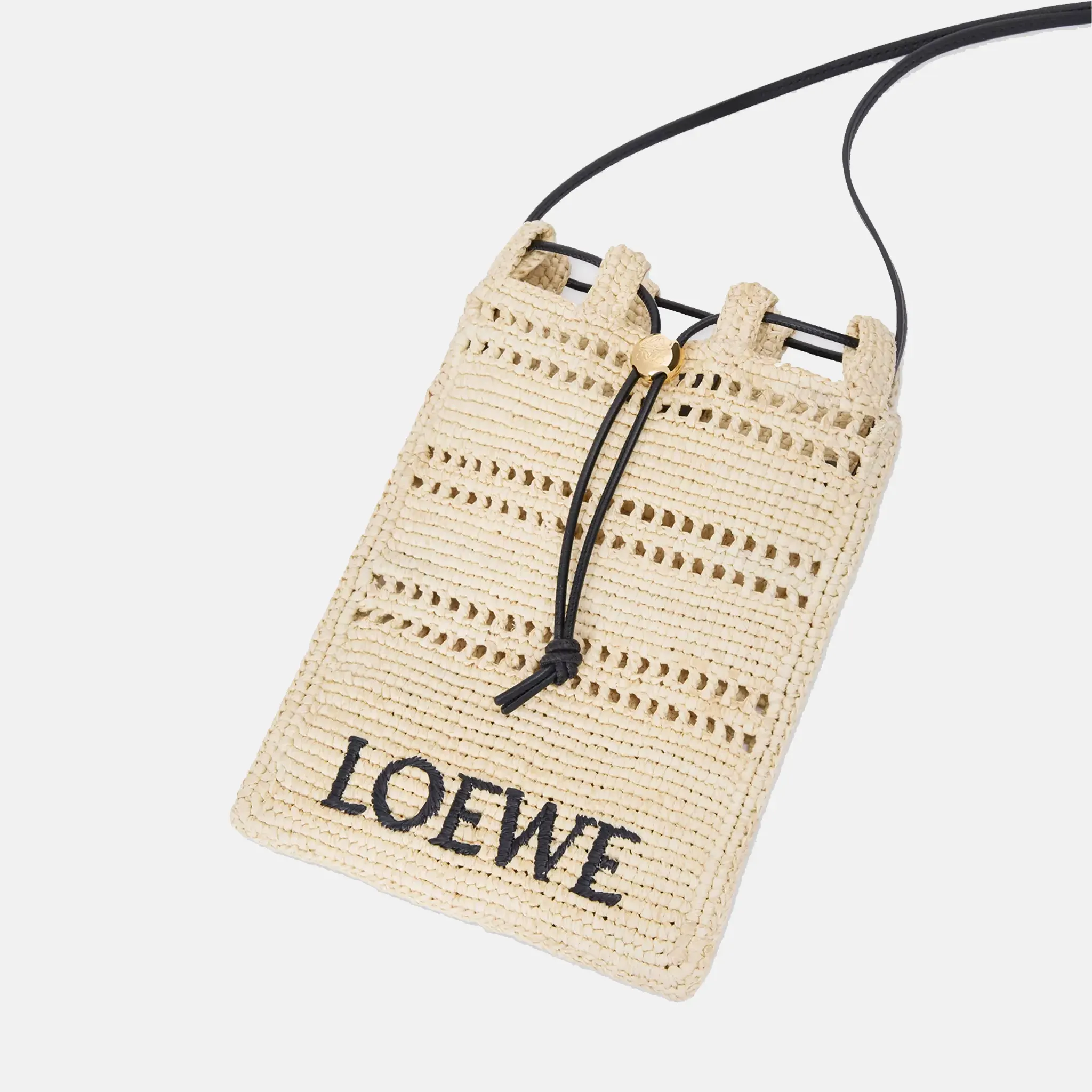 Loewe x Paulas Ibiza Drawstring Pocket Raffia Bag