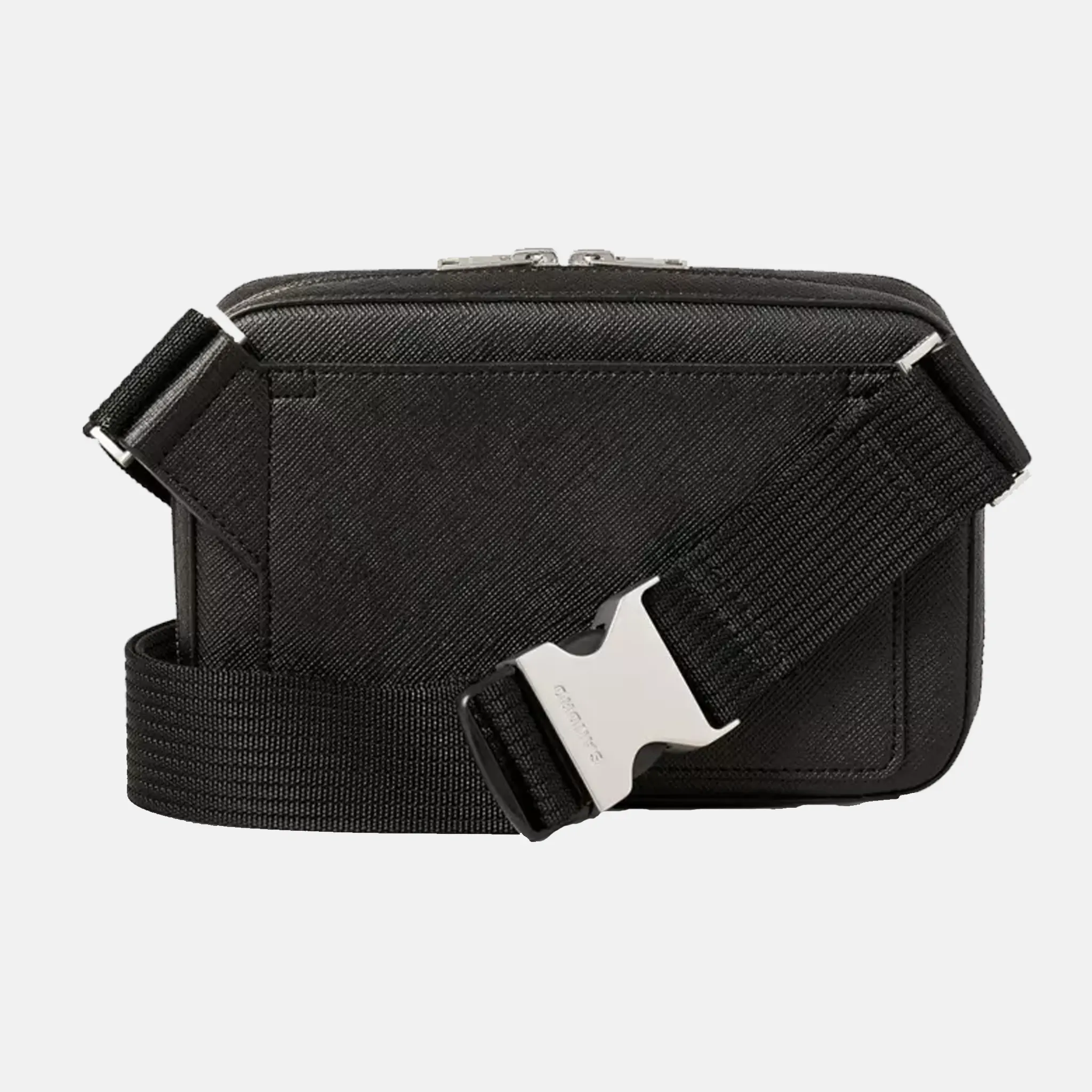 Logo-Embossed Small Leather Bag Back