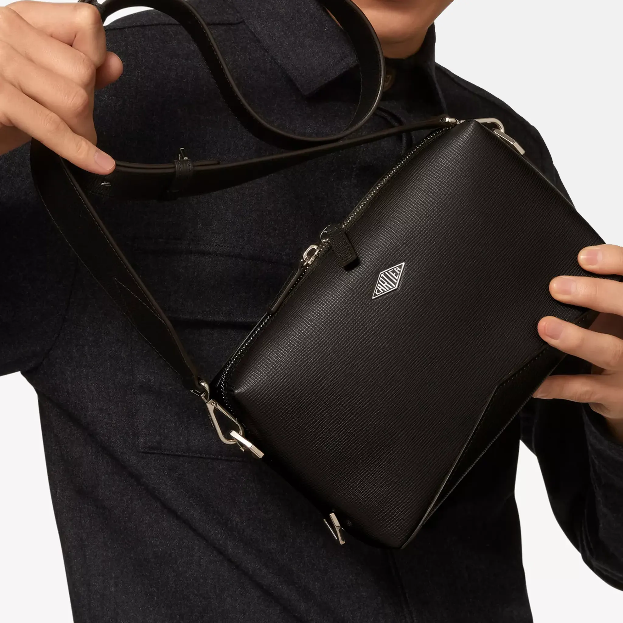 Losange Leather Shoulder Bag