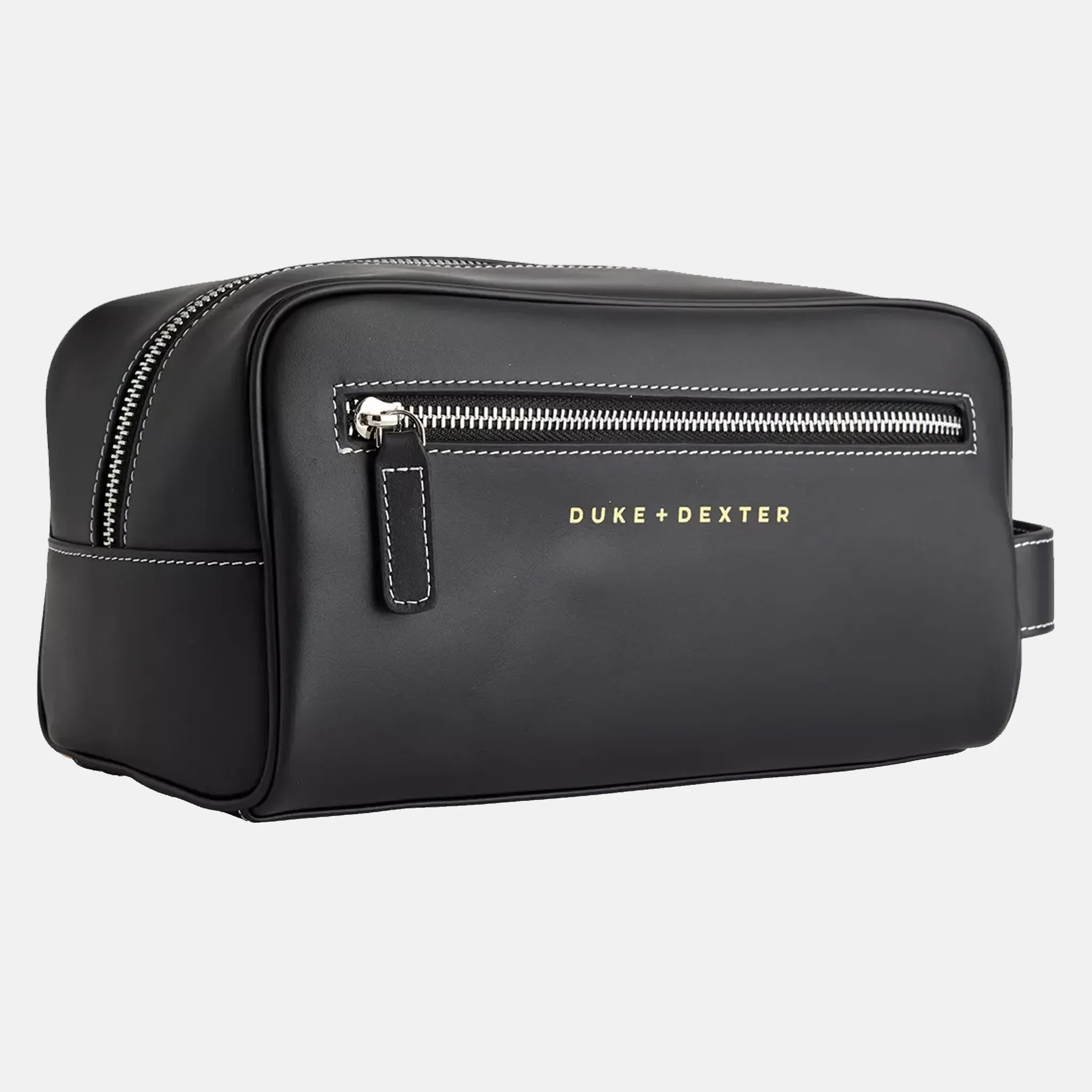 Mason Kiss Print Leather Wash Bag Back