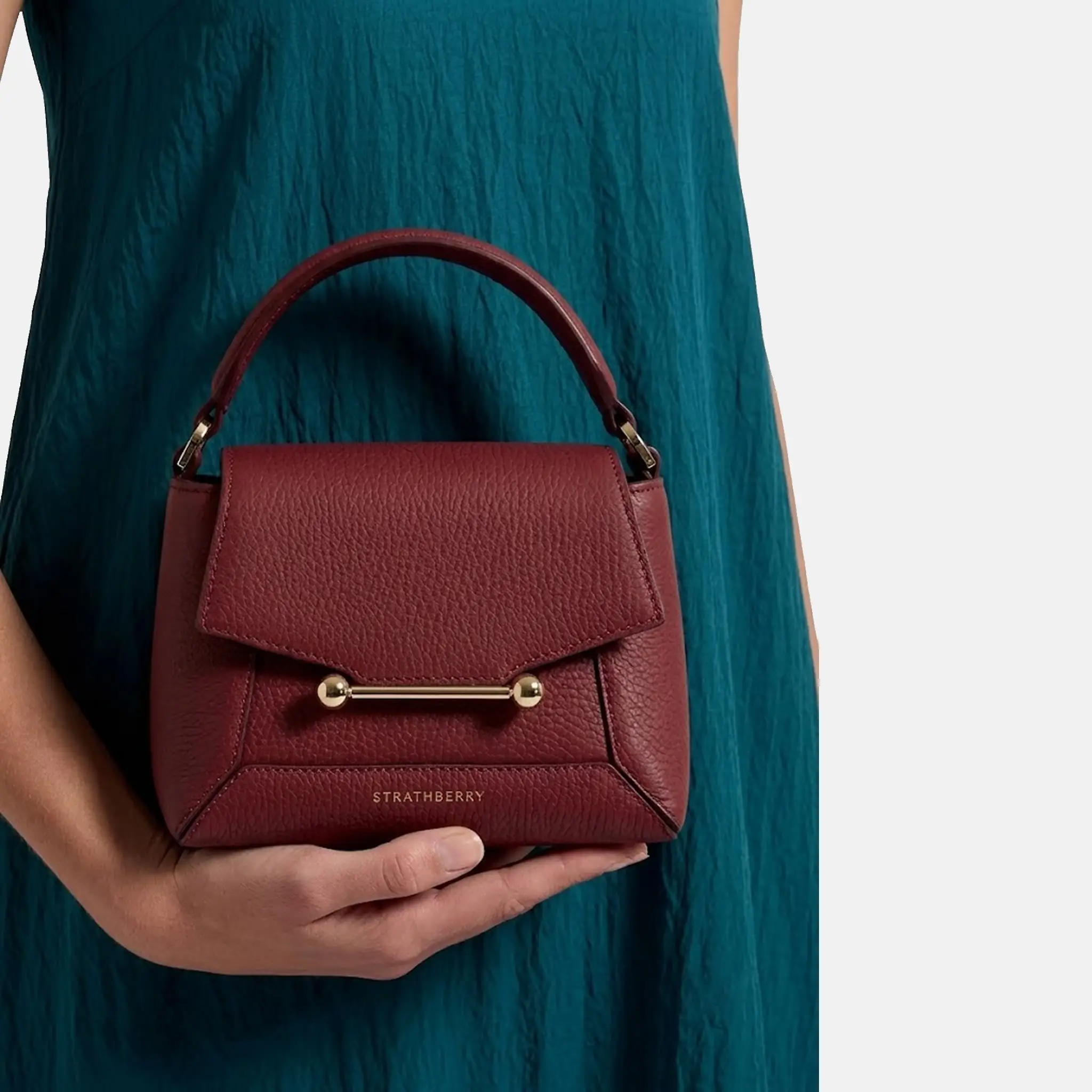 Mosaic Nano leather handle bag