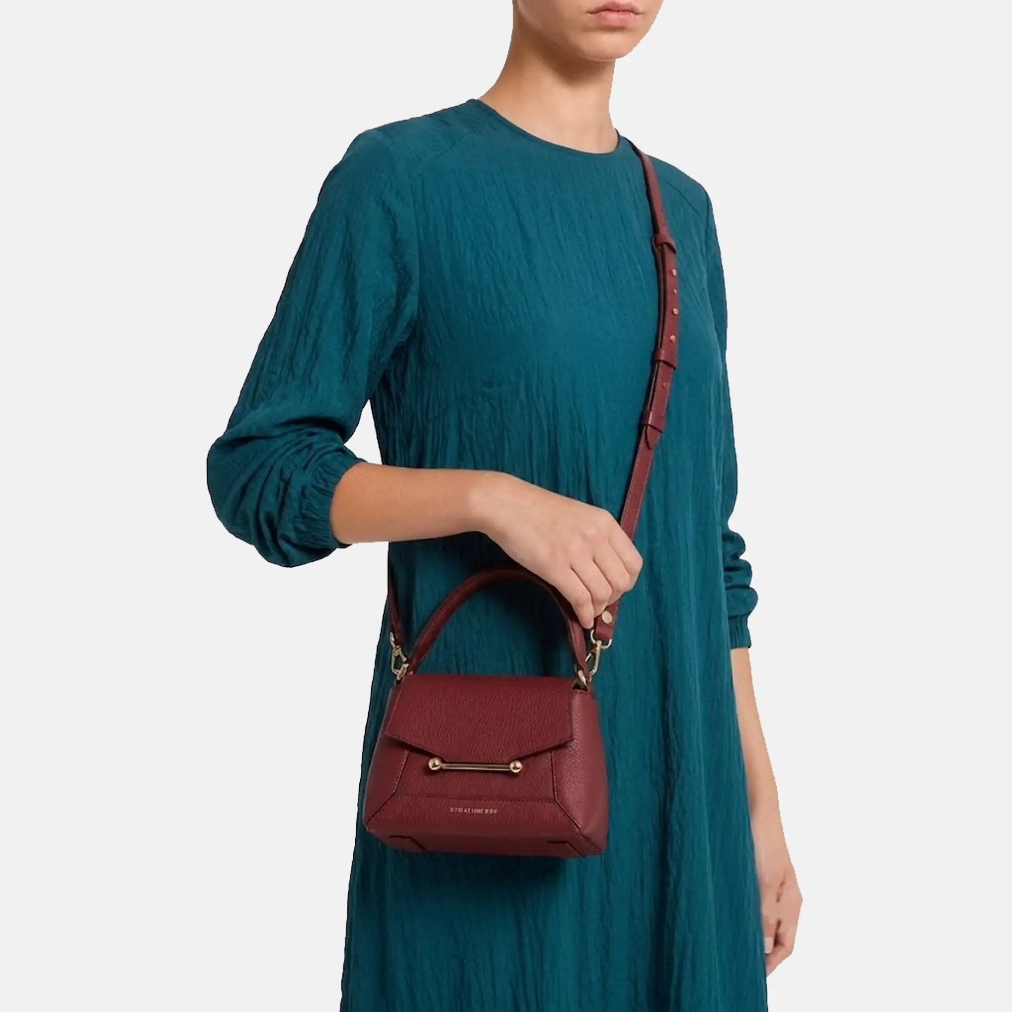 Mosaic Nano leather top-handle bag