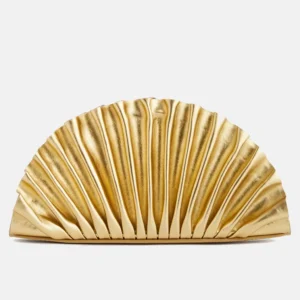 Nala pleated metallic leather Bag