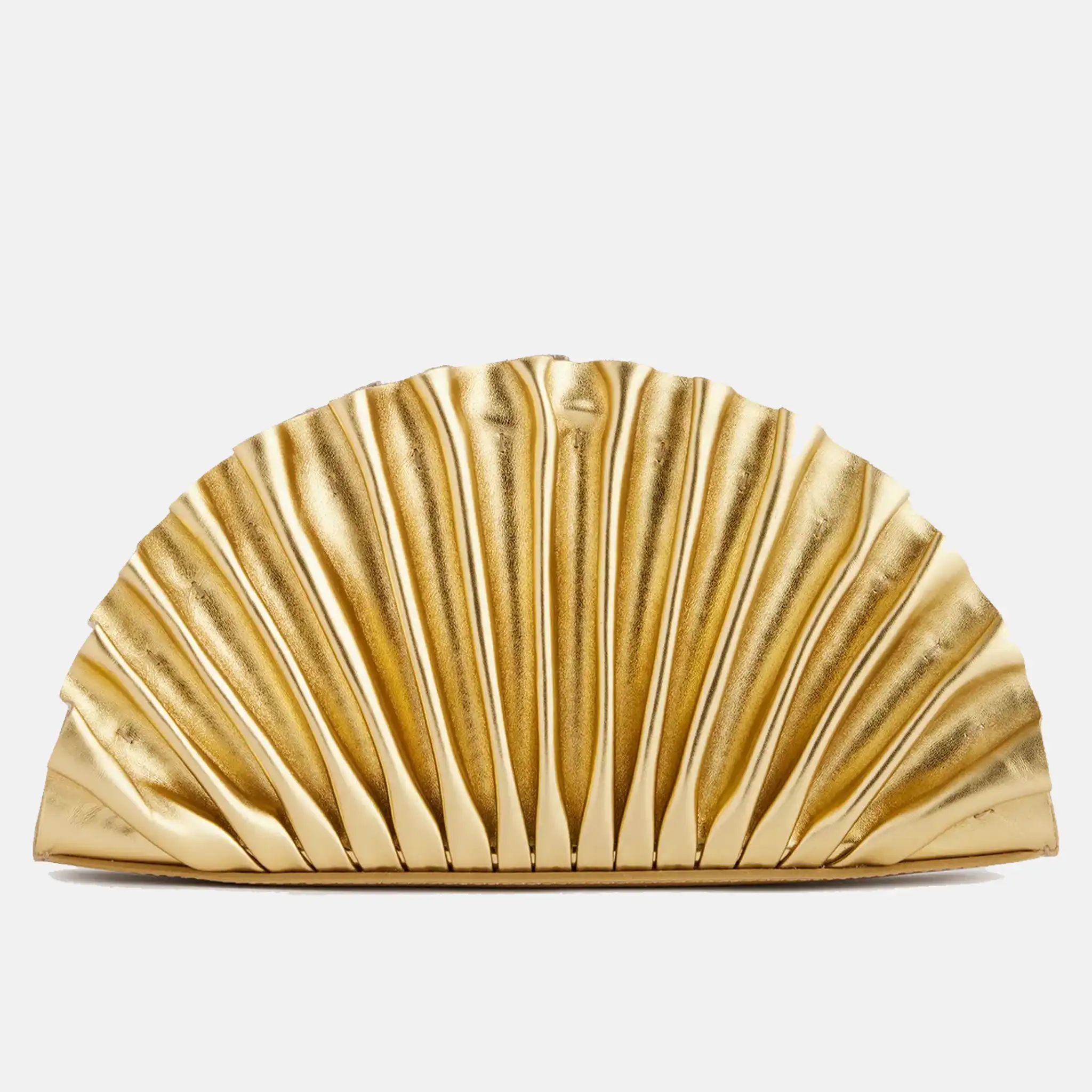 nala-pleated-metallic-leather-clutch-bag