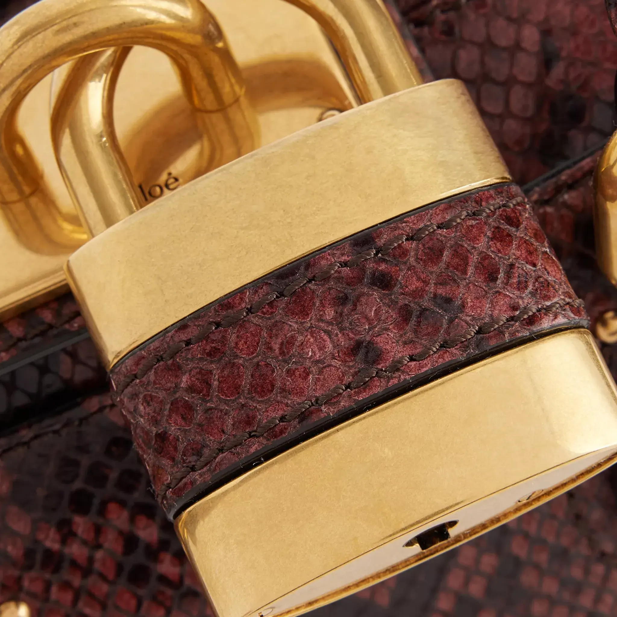 Paddington Mini Snake Effect Leather Bag