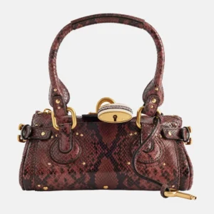 Paddington Snake-Effect Leather Bag