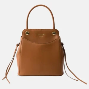 Prada Carry Mini Brown Leather Top-Handle Bag
