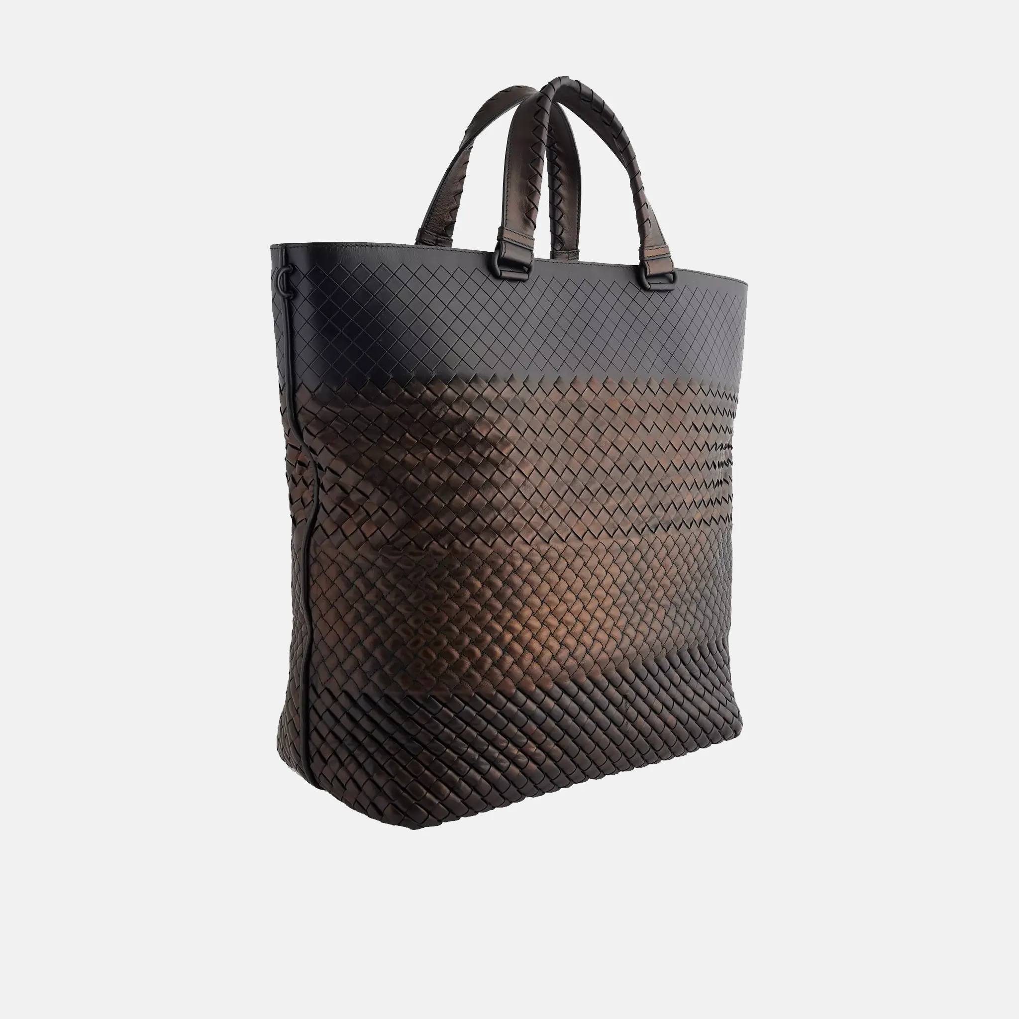 Pre-Loved Bottega Veneta Impreatore Intrecciato Convertible Leather Tote Bag Back