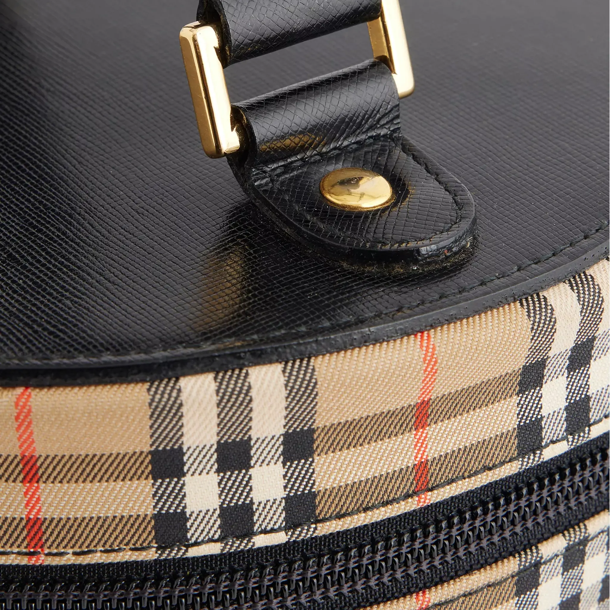 Pre-Loved Burberry Check-Print Canvas Pouch