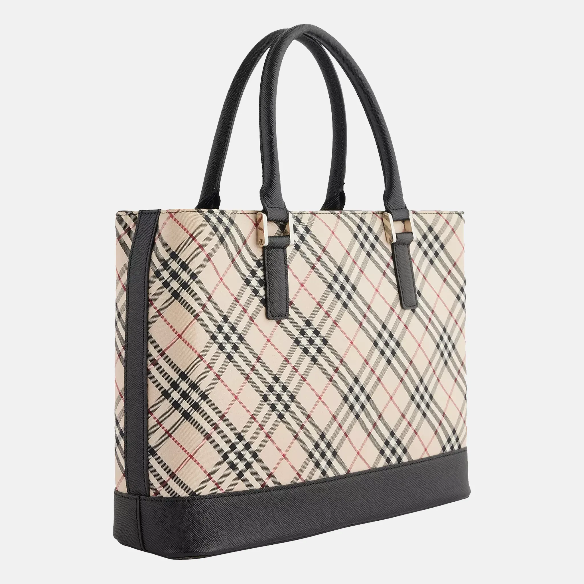 Pre-Loved Burberry Nova Check Canvas Tote Bag Back