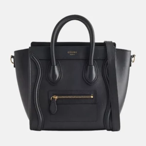Pre-Loved Celine Leather Luggage Bag Black
