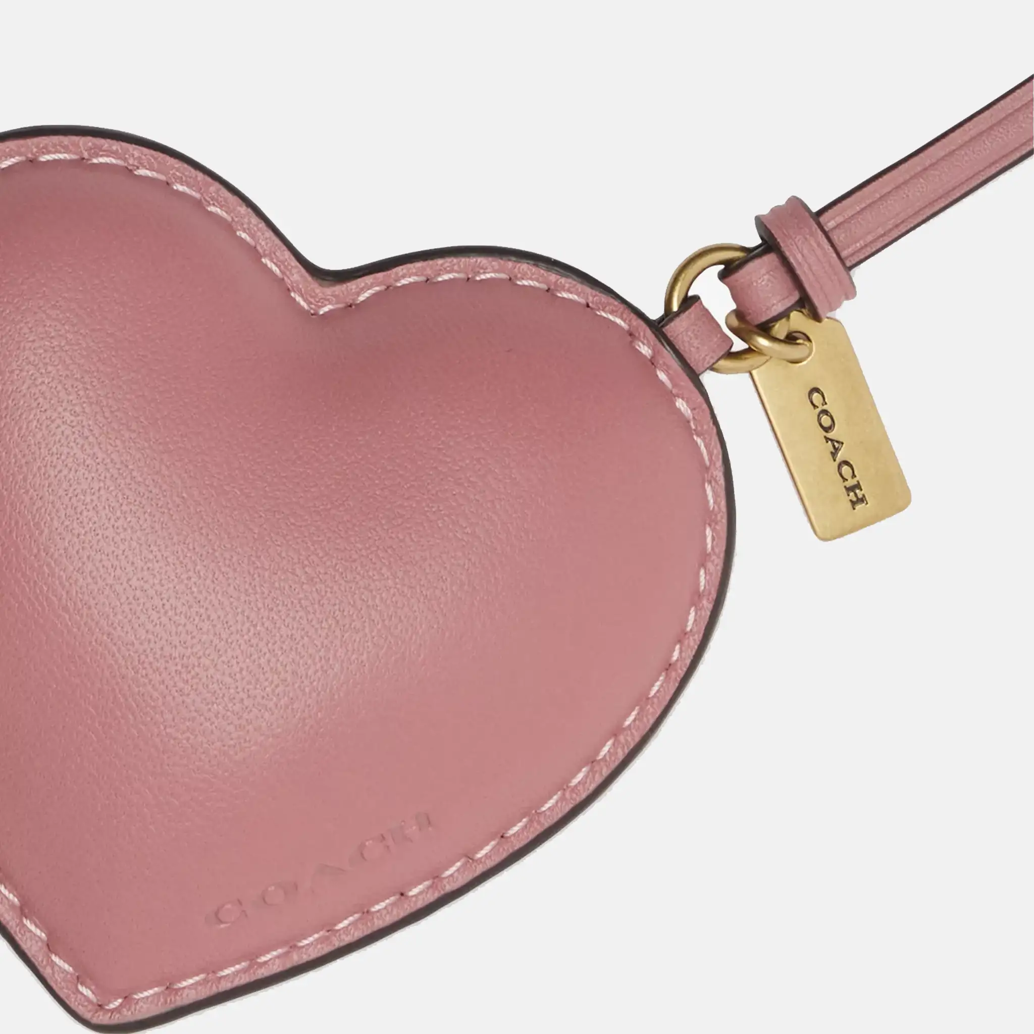 Puffy Heart Leather Bag Charm