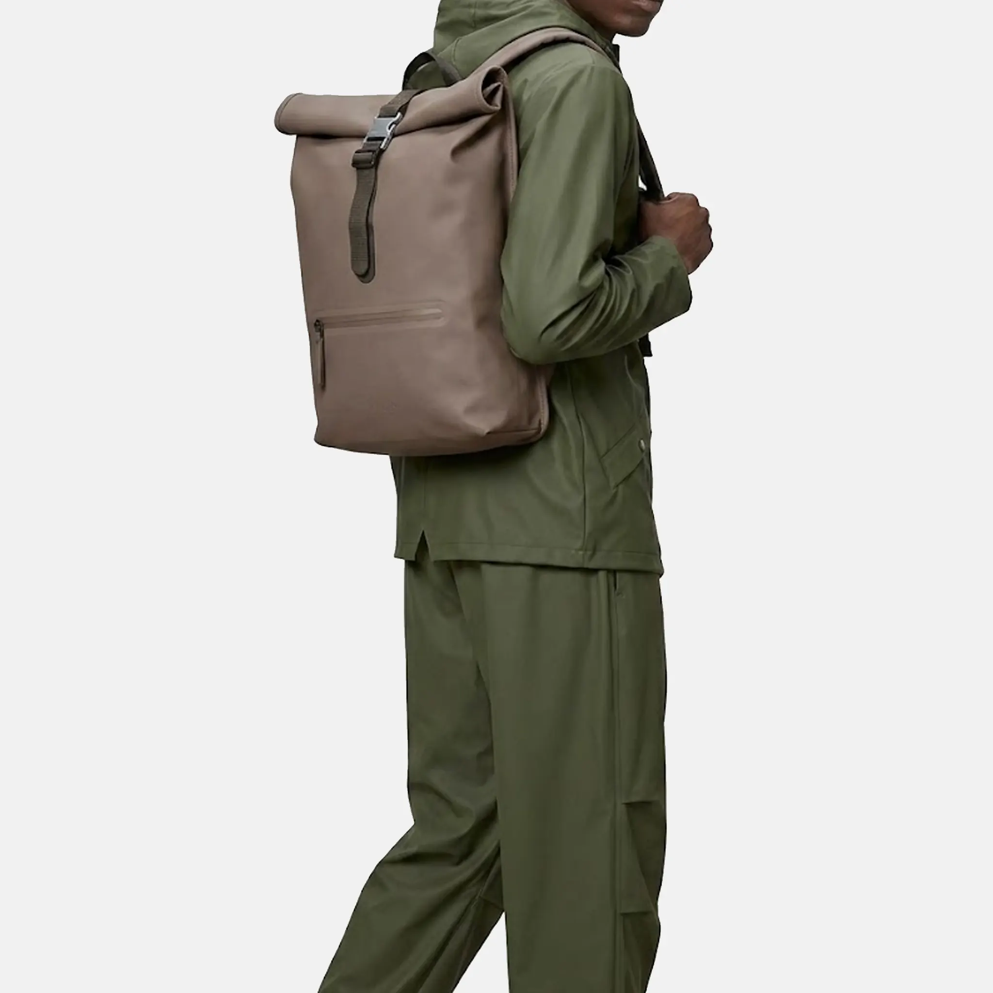 Rolltop Woven Back Rucksack