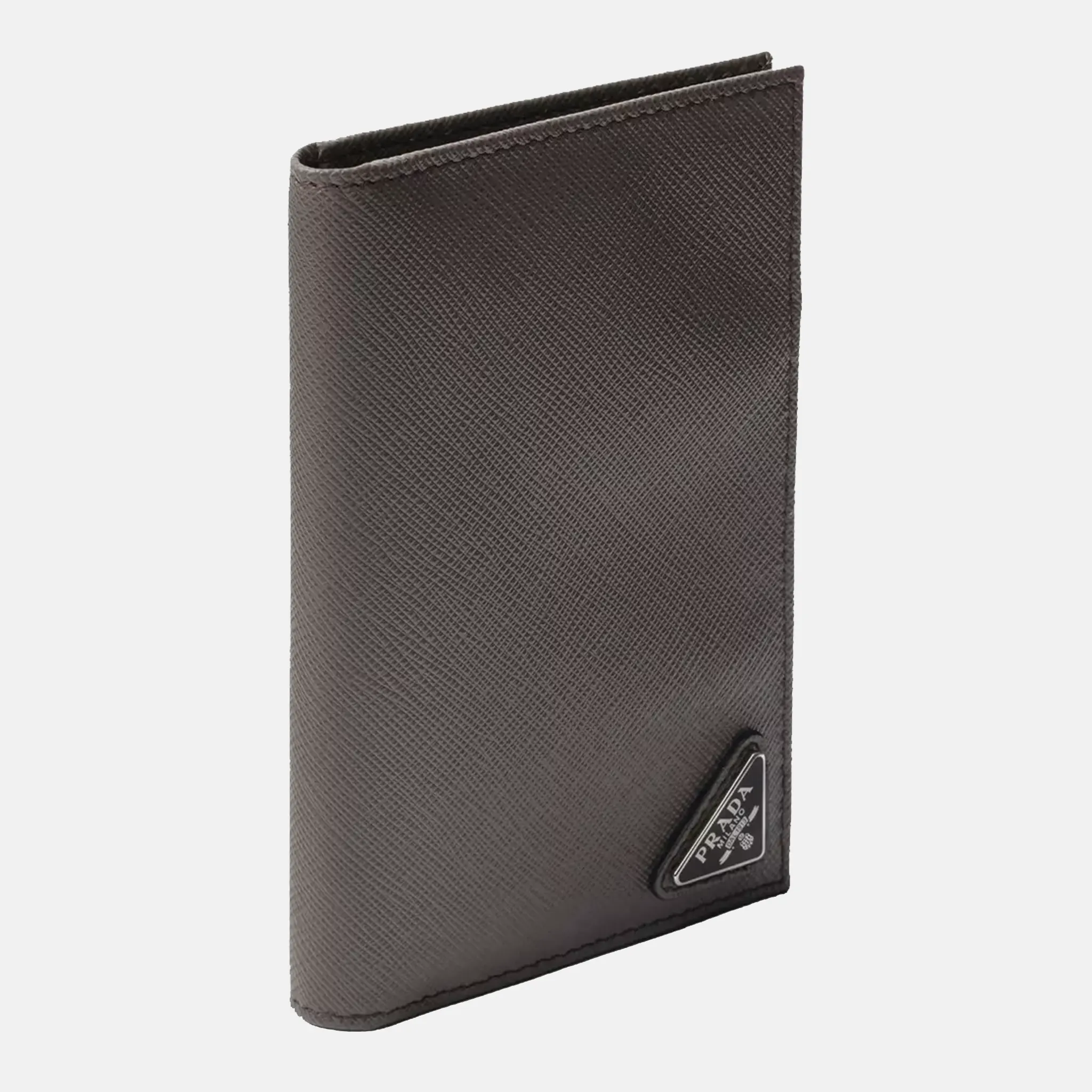 Saffiano Leather Grey Passport Holder