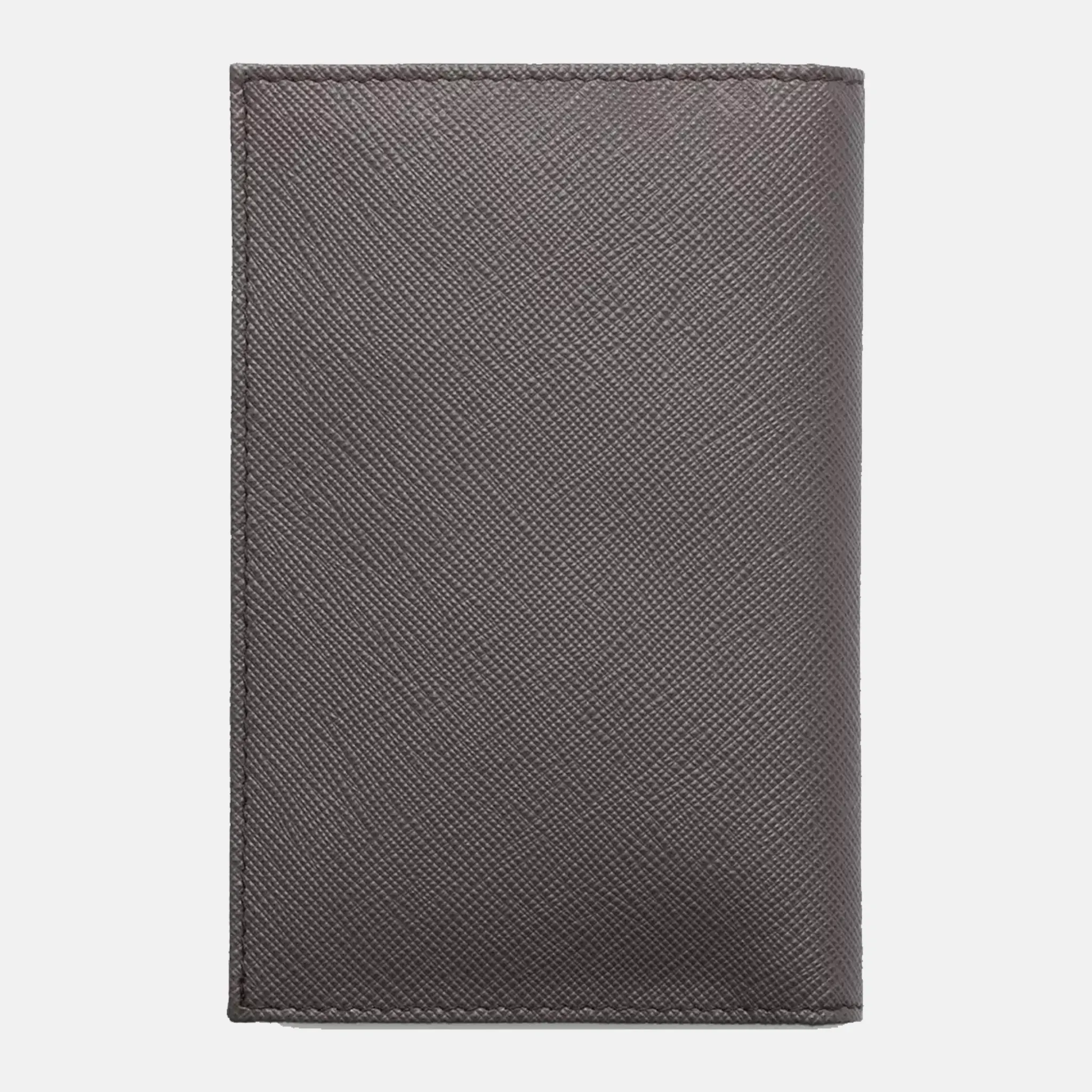 Saffiano Leather Passport Grey Holder Back