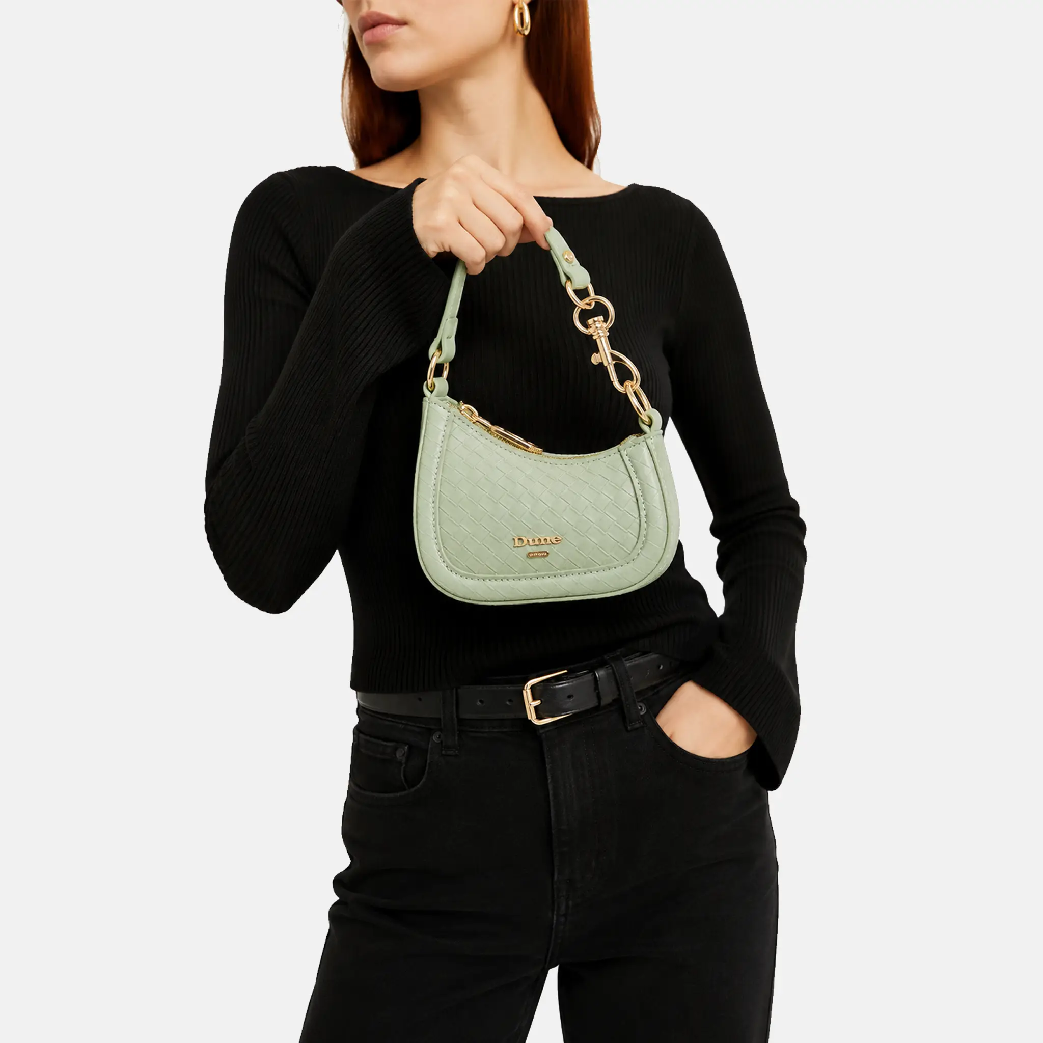 Selection Leather Micro Green Bag
