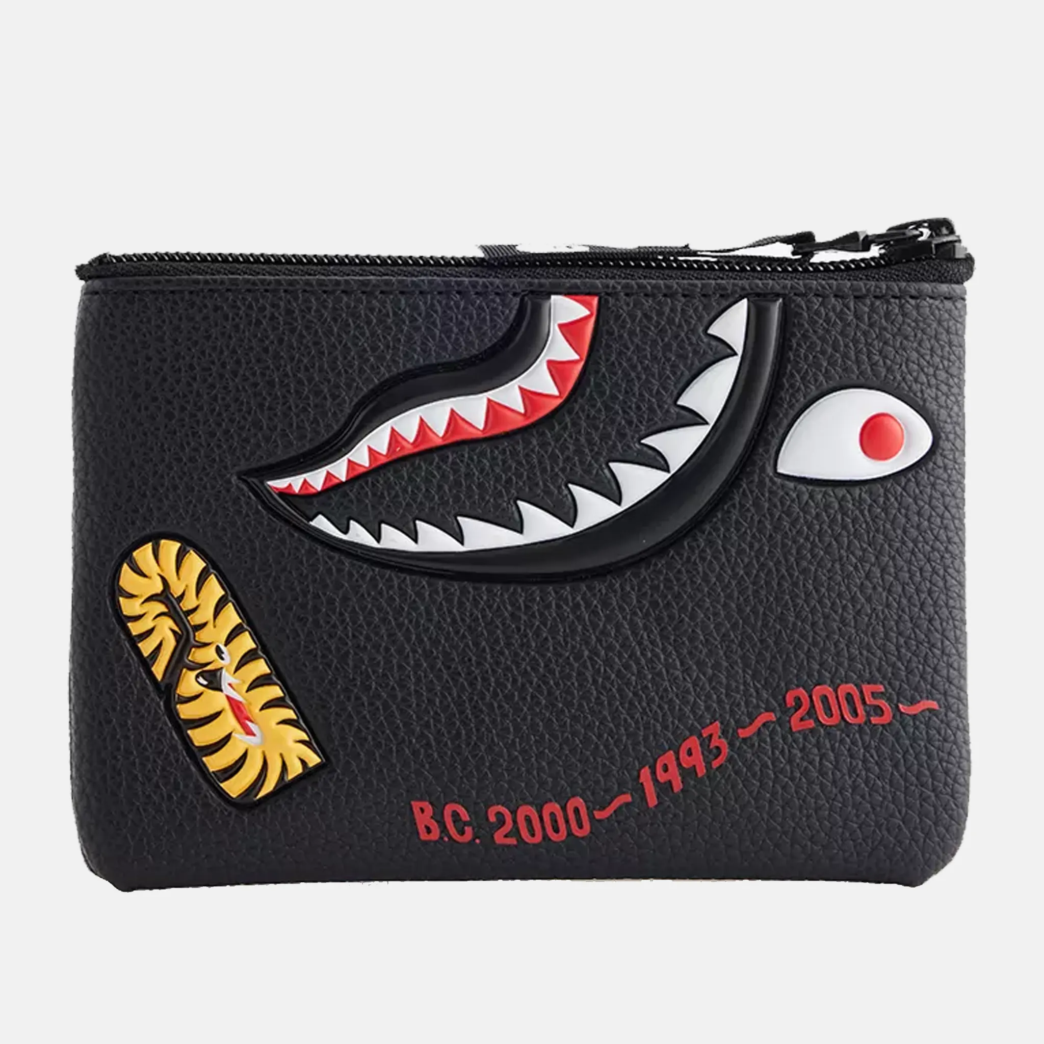 Shark Mini Leather Wallet Black