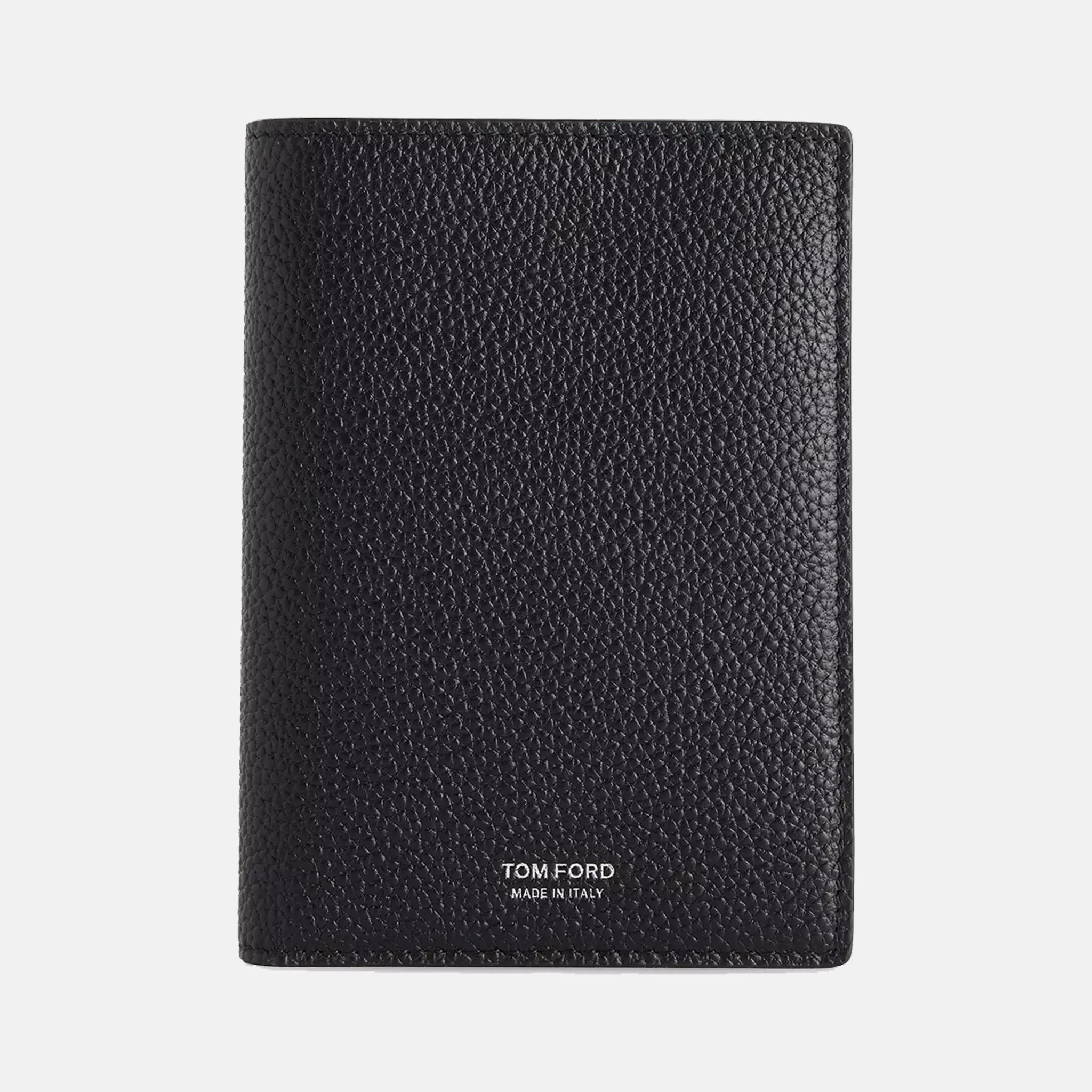 T Line Black Leather Passport Holder