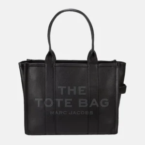 The Leather Black Large Tote Bag