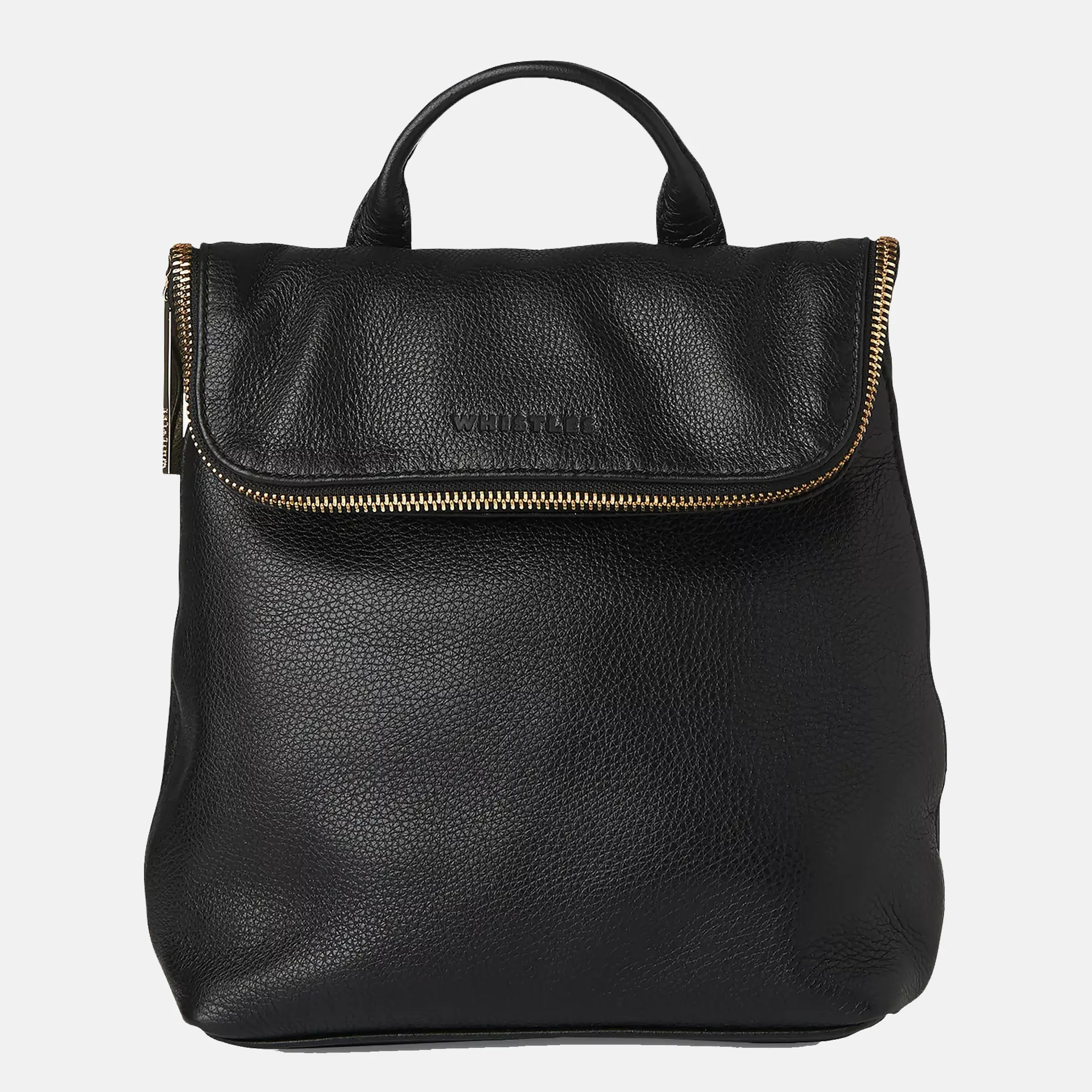 Verity Mini Leather Black Backpack