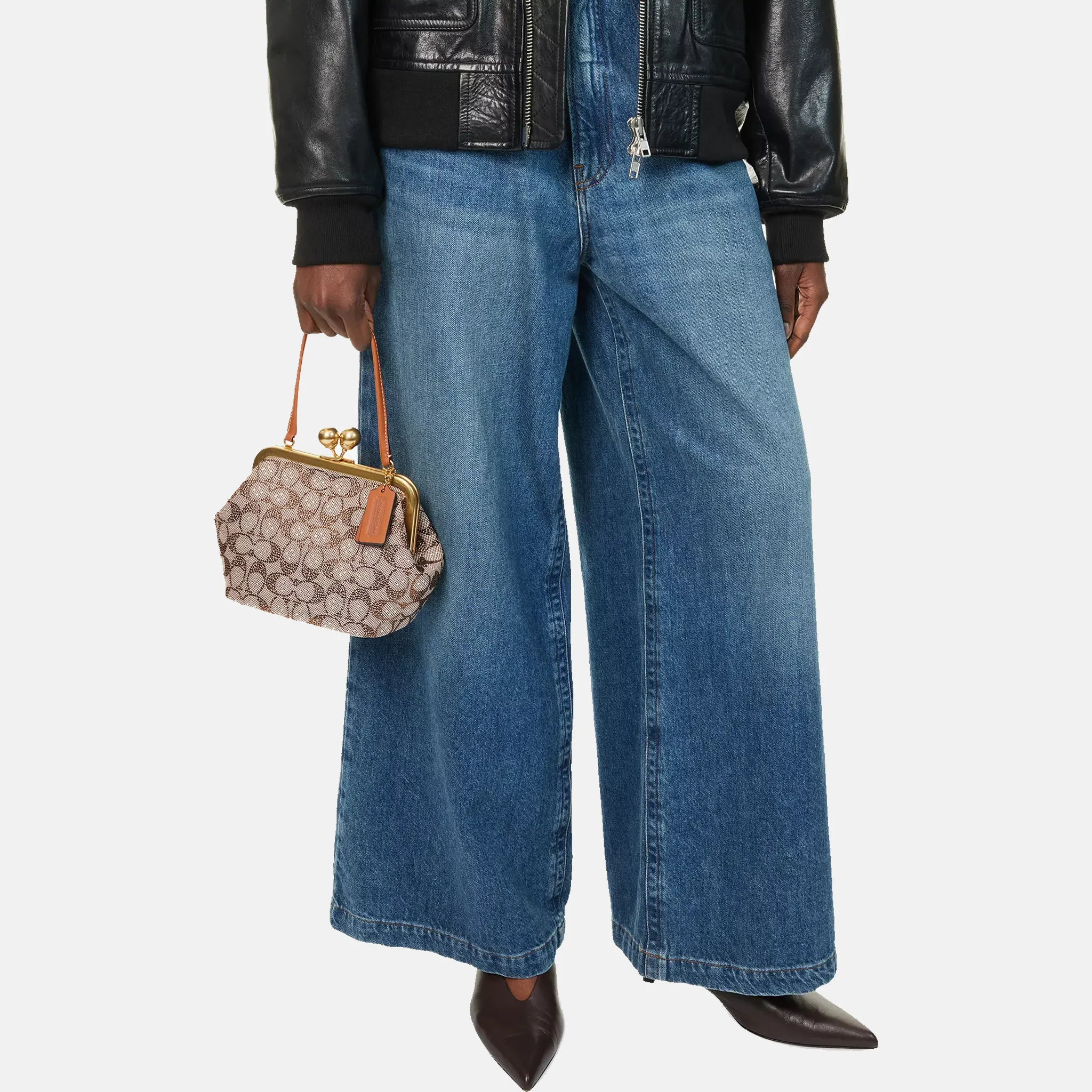 Crystal Small Kisslock Handle Bag