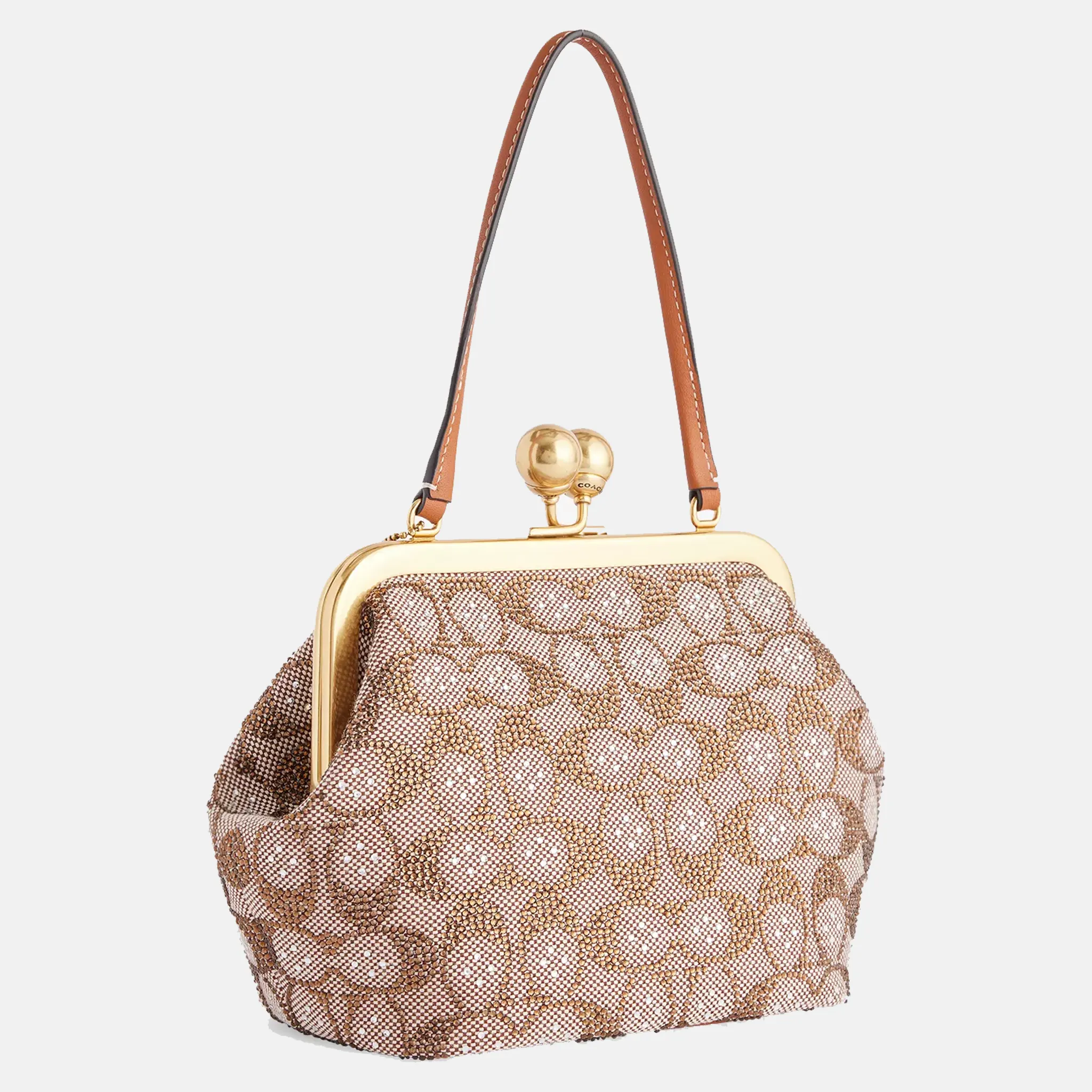 Crystal Small Kisslock Top-Handle Bag Back