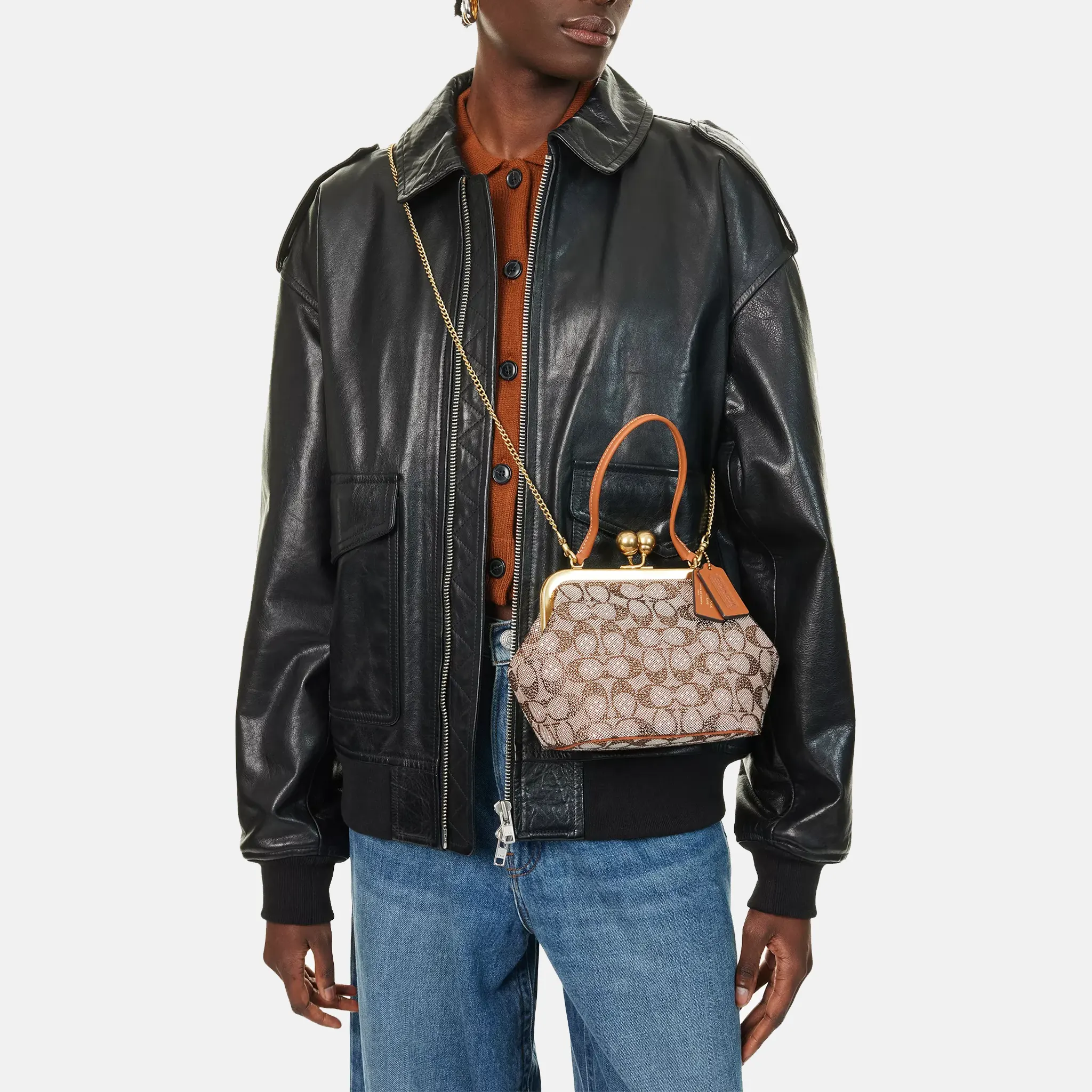 Crystal Small Top-Handle Bag